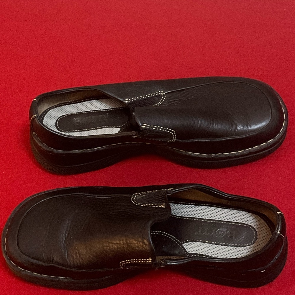 Born Women Dark Brown Leather Loafers Size 7.5 - Picture 2 of 13